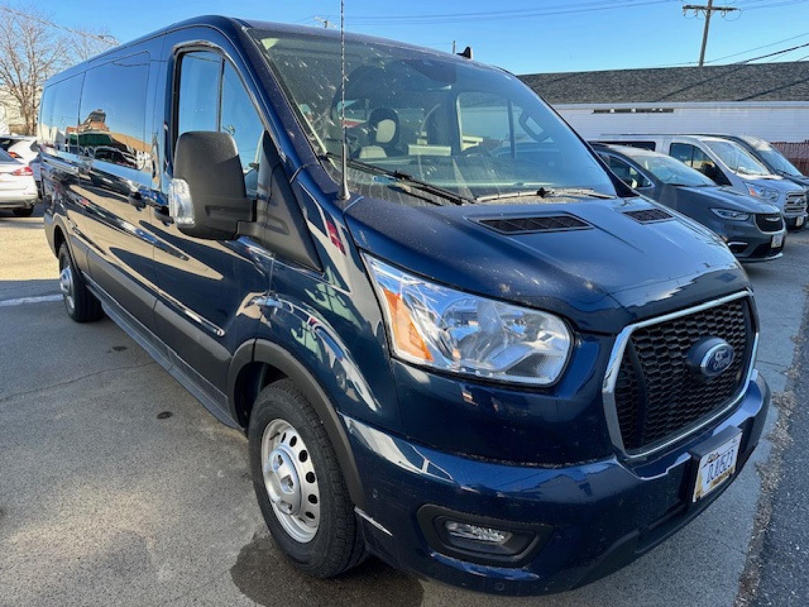 2022 BLUE /Charcoal Gray Ford Transit (1FBAX9Y8XNK) with an 3.5 engine, Automatic transmission, located at 3200 1st Avenue North, Billings, MT, 59101, (406) 245-9055, 45.779270, -108.510742 - This is One of Our 15 Passenger Vans Available for Sale or Rent. Dual Power Seats, Tilt Steering, Cruise Control, Front & Rear Air Conditioning, Power Windows, Power Door Locks, Privacy Glass, Extended Fuel Capacity, Tow Package, All Wheel Drive and Much More! CarFax Dealer Auto Brokers of Monta - Photo #1